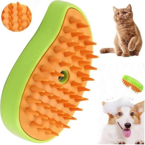 Brosse à vapeur - Cat - 3 en 1 - Douce pour la peau - Technologie de vapeur chaude - Pour chats moyens (1/4)