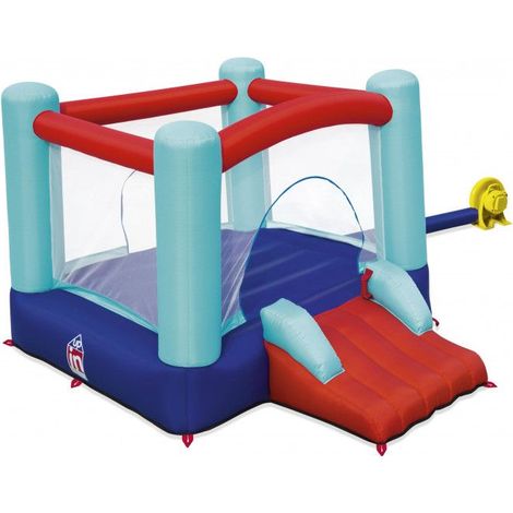 Trampoline gonflable Spring n' Slide avec toboggan n° 53310 (1/5)