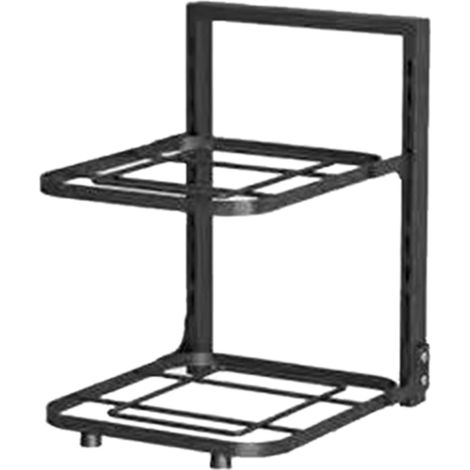 Verstärktes, mehrstöckiges Topfregal mit abgerundeten Ecken für die Küche – 2 Etagen/33 x 27 x 23 cm