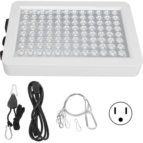 Lampe de croissance LED intelligente haute puissance pour plantes, serre, succulentes, AC 100‑277V, blanc, grande prise US (1/5)