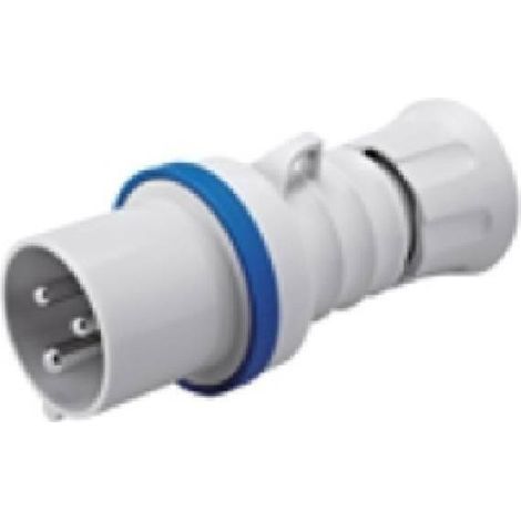 Spina Mobile Dritta HP IP44/IP54 2P+T 16A 200-250V Blu 6H Cablaggio A Vite (1/7)