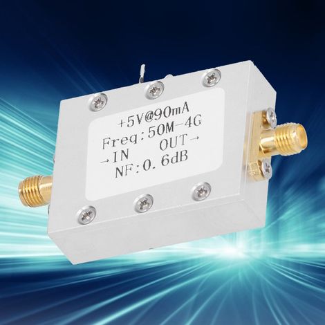 Breitbandiger rauscharmer Verstärker (LNA) von 0,05 bis 4 GHz mit hoher Linearität und sehr geringem Rauschen (1/5)