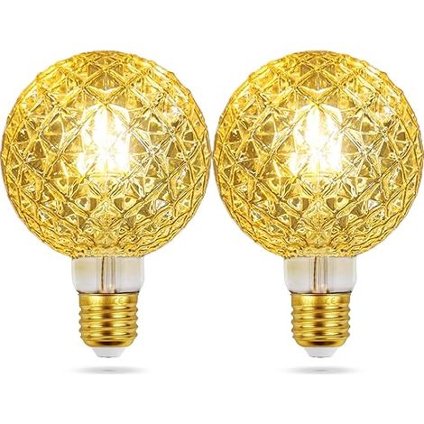 Ampoule E27 Dimmable Decorative Surface forme diamant LED Filament Lumière Douce 4W 2700K 400LM (1/5)