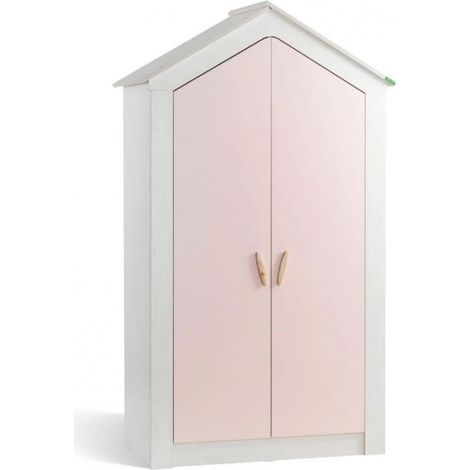Armadio 2 ante rosa 207x120x58cm (1/4)