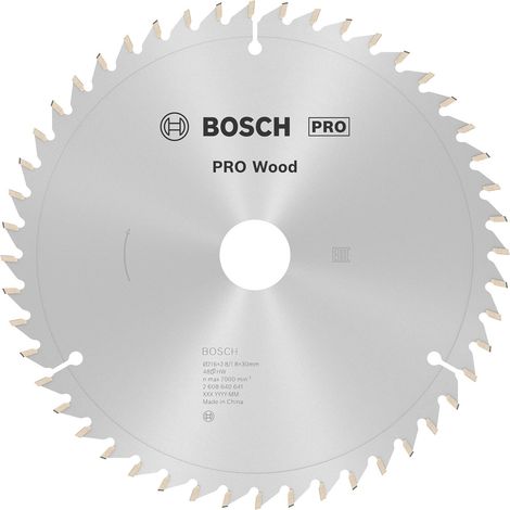 Bosch – Lame de scie circulaire 216mm pour bois dur – 48 dents carbure – Alésage 30mm – Largeur de coupe 2,8mm – 2608640641 - WOOD 216 X (1/5)