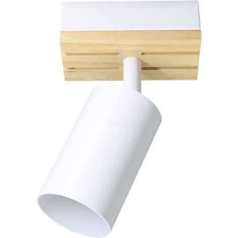 Foco Waikato 1xgu10 Blanco/madera