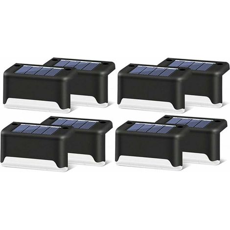 Set mit 16 Solarleuchten für Außentreppen - Wasserdicht - LED-Beleuchtung für Außentreppen, Stufen, Zäune, Terrassen, Dachrinnen, Wege, Dekoration, warmweißes Licht.
