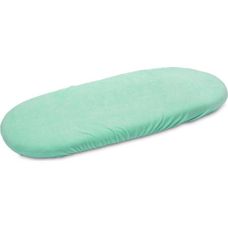 Drap-housse pour poussette en tissu éponge menthe 35 x 75 (1/3)
