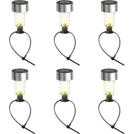 Solar Fence Lights Set of 6 Outdoor Fence Lights (1/5)