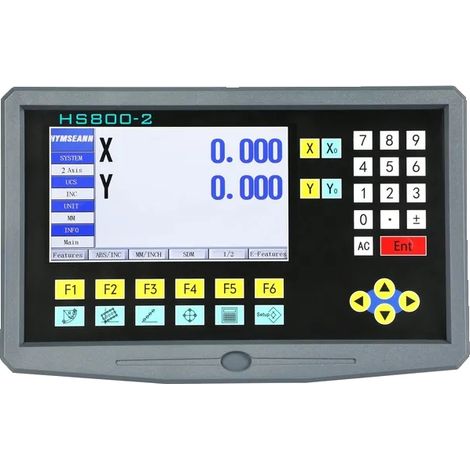 DRO LCD 2 axes, Support multilingue, Haute précision, HS800-2 (1/2)