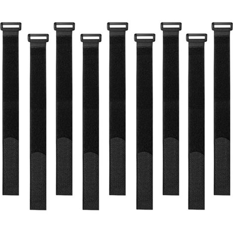 30 attaches de câble noires de 40 cm, attaches de câble réutilisables, attaches de câble, attaches à boucles et crochets p (1/4)