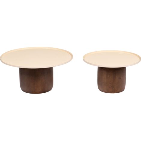 Amadeus - Set de 2 tables basses avec pieds en bois (1/5)