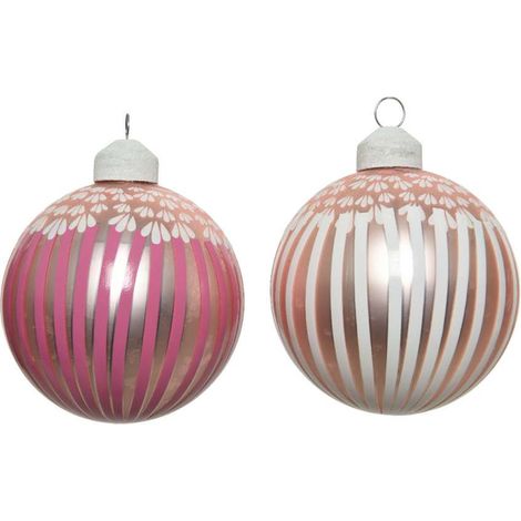 Sfera Gocce e Righe Rosa