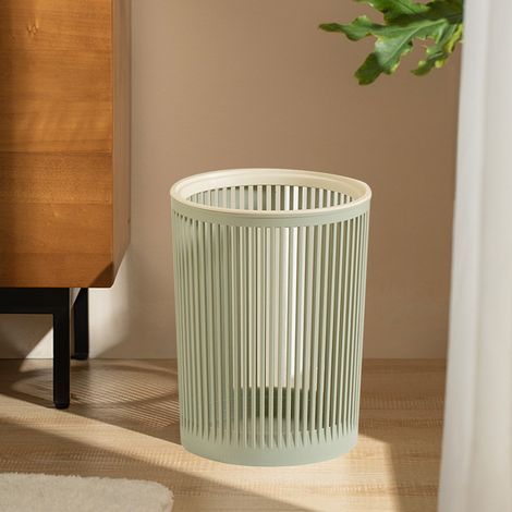 Poubelle creuse, design simple, sans couvercle, avec anneau de pression, grande capacité, convient à la maison, à la salle de bain, au bureau et au salon, corbeille à déchets, écologique. (1/5)