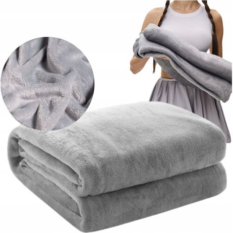Couverture douce pour la Saint-Valentin, pour lit, 200 x 220 cm, gris chaud, grande taille