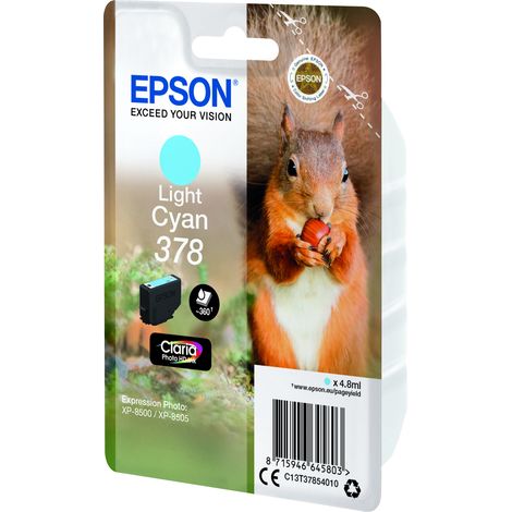 Epson Squirrel C13T37854020 cartouche d'encre 1 pièce(s) Original Rendement standard Cyan clair (1/3)