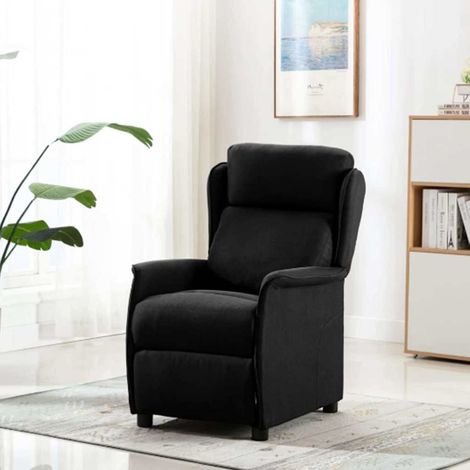 Maison Exclusive - Poltrona reclinabile Nero 66.5 x 94 x 101.5 cm Poliestere