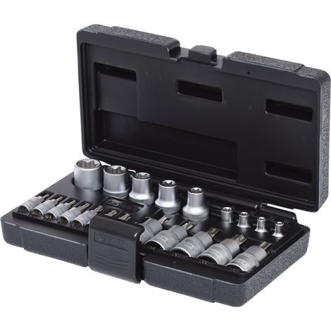 KS TOOLS 1/4"+1/2" Juego de llaves de vaso Torx 21 pzs. - 911.4307 (1/2)