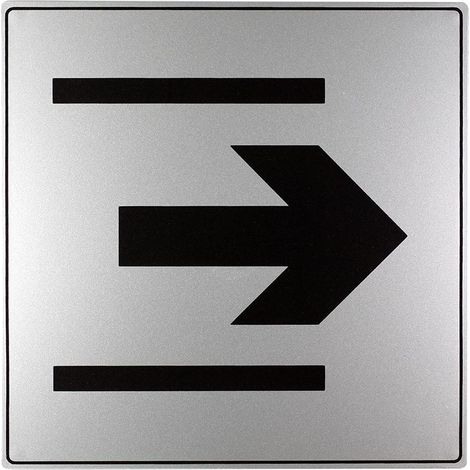 Plaque de porte Sortie - Gamme Iso 7001 200x200mm - 4380308