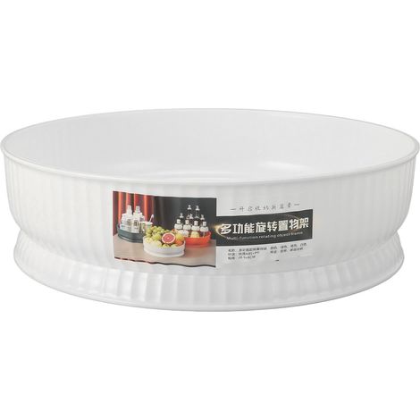 Tourniquet de Rangement de Cuisine 360° Rotatif Porte-Épices Stable et Élégant, Support pour Condiments, Blanc, pour Maison (1/5)