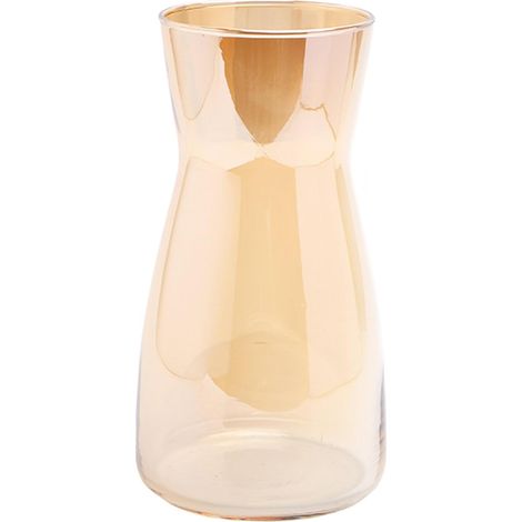 Glasvase – 1 Stück – Bernstein – Minimalistisches Design – Tisch- und Wohnzimmerdekoration – Höhe 20 cm (1/5)