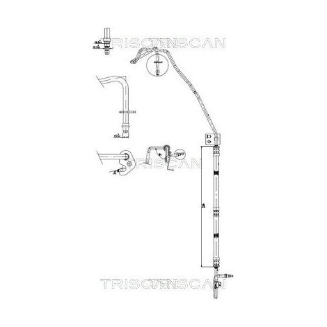 Tuyau hydraulique, direction TRISCAN 8516 16055 FORD 1469219 1485084 1545672