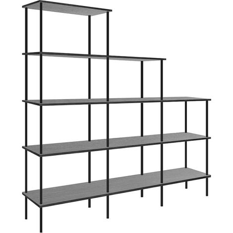 HOME DELUXE - Scaffale INDU Colore Rovere Moro, misura 207 x 35 x 196 (1/5)