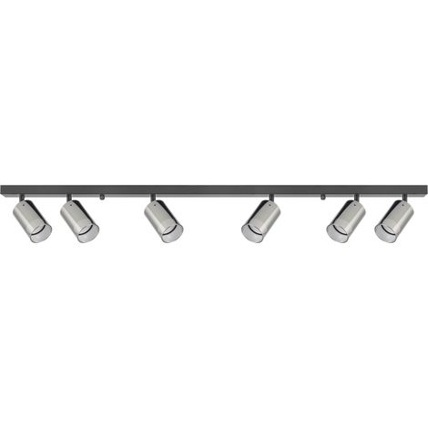 Plafoniera moderna nera 119 cm 6 faretti GU10 Zuma REN (1/2)