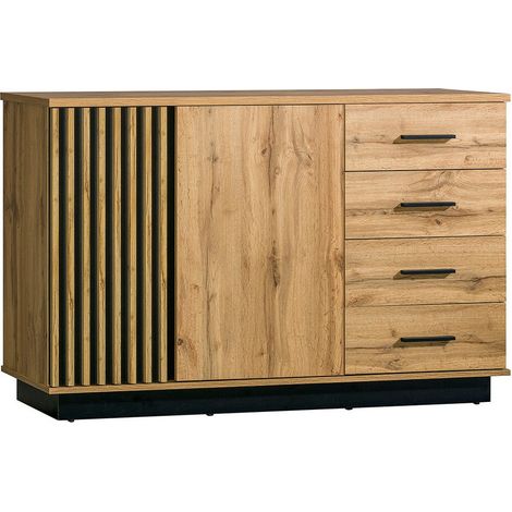Cómoda Tenodeu 105 , Con cajones y puertas, Número de cajones: 4, 88x141x40cm (1/4)