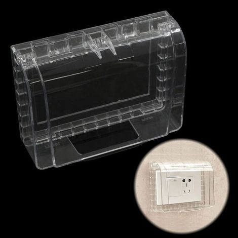 Prise Extérieure étanche Murale Cache-Prise,Boîte 2-Fois Résistante Aux Intempéries Saillie Avec Clapet Protection Boîtier Panneau (1/5)