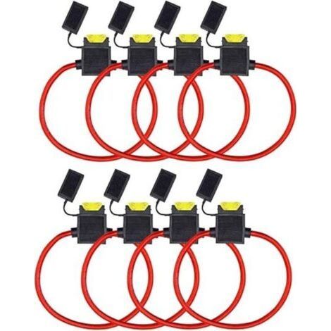 8 Pack Porte Fusibles 12V Etanche 14AWG 20Amp Auto Voiture Motor Lame Fusible (1/5)