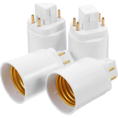 Adaptateur E27 pour ampoules, convertisseur vers E27 pour luminaires, blanc, interface compacte, 4S (1/5)