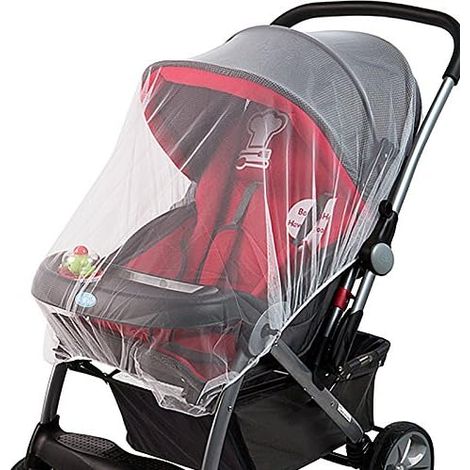 Universel Insecte Mosquito Safe Mesh Net pour Bébé Poussettes Berceaux Poussettes Blanc, (1/5)