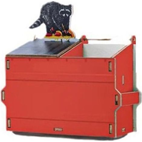 Pot à Crayons en Bois pour Fournitures D'Art, Papeterie Cool pour L'École, Décoration de Bureau Multifonctionnelle, Rouge (1/5)