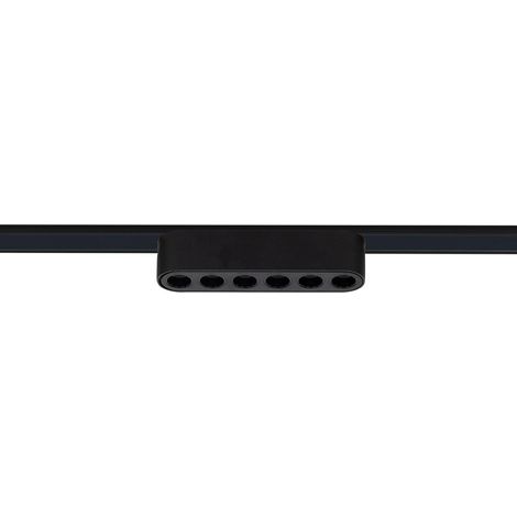 Foco Carril Lineal LED Magnético 25mm SuperSlim 6W 48V Negro Optic 120mm 2700K Blanco Cálido