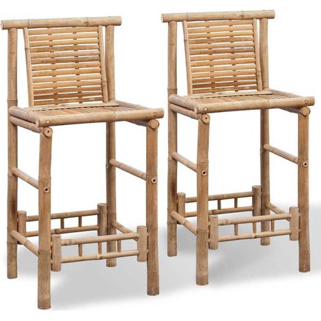 Maison Exclusive - Barhocker 2 Stk. Bambus (1/5)
