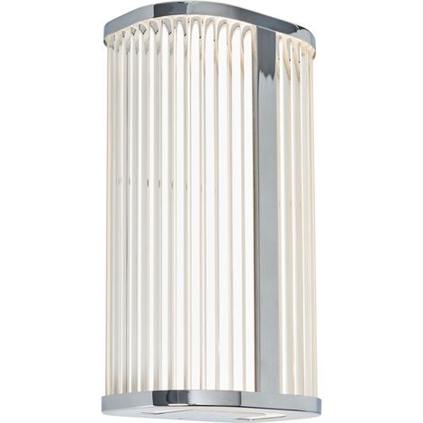 Litecraft Perseus Bathroom Wall Light CCT Integrated LED - Polished Chrome, Opal (1/5)
