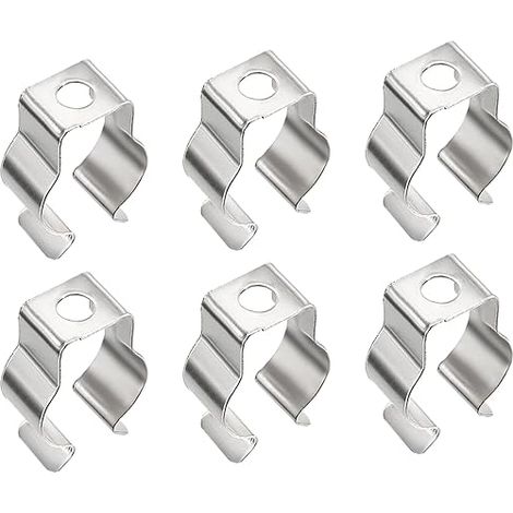 T5 Led Tube Clips U Support Montage Argenté Ton Nickelé (1/4)