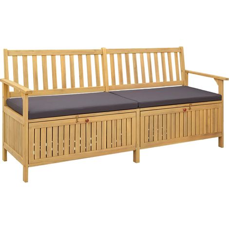 Panchina con contenitore con cuscino con porta 170 x 63 x 84 cm vidaXL