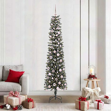 Künstlicher Weihnachtsbaum mit 300 LEDs mit Ständer Grün 210 cm