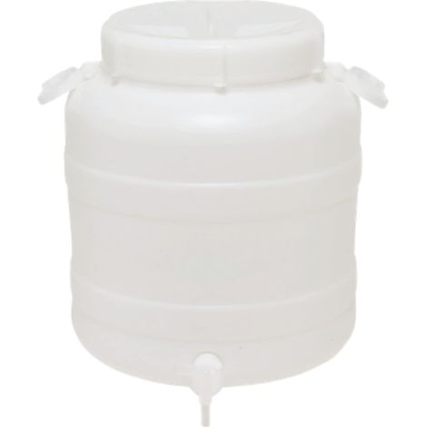 Poubelle de 30 litres A large ouverture avec bouchon sans bague et robinet