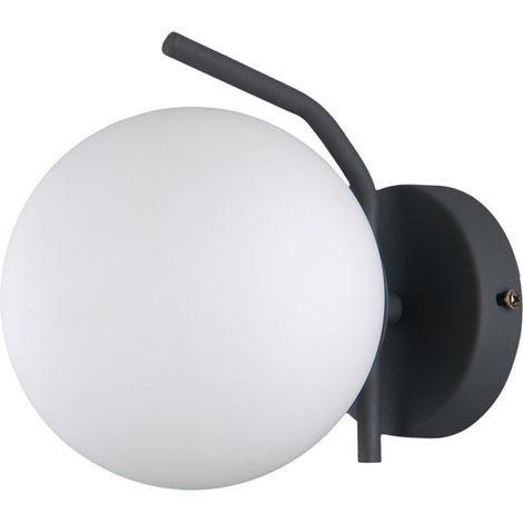 Applique Italux Carimi nero vetro acciaio G9 WL-3300-1-BK (1/2)