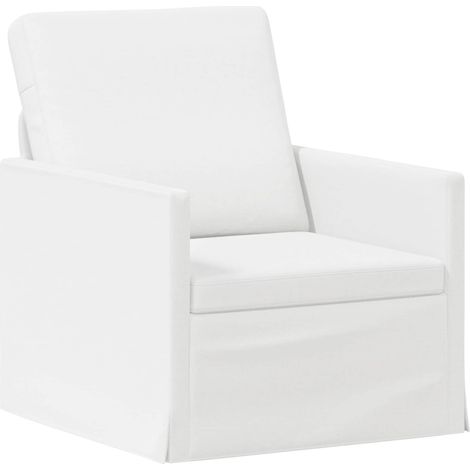 Armchair White 70 x 81 x 82 cm Fabric vidaXL (1/5)