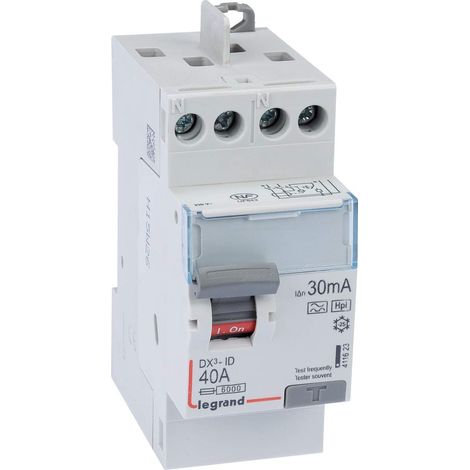 Interrupteur différentiel DX³-ID, 40A, 30mA, type F, 230V