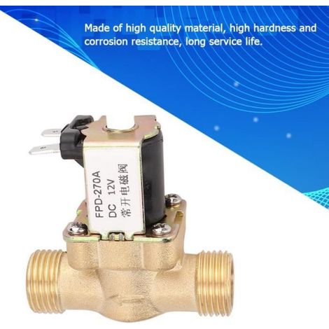 Electrovanne - G1/2 - Laiton - DC12V - Pour Eau - 0 À 85 ℃ - 0,02 À 0,08 MPa - 1 Pièce (1/4)