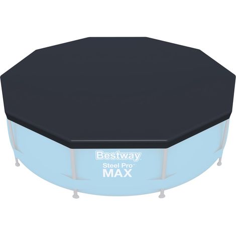 Bestway – Pool cover 305 cm for Steel Pro and Steel Pro Max – Durable PVC with drain holes – Easy installation – Keeps debris out (1/3)