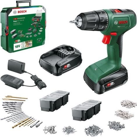 Perceuse visseuse Bosch EasyDrill 18V 40 + 2 batteries 18V 1,5Ah + Systembox avec 241 Accessoires + chargeur AL1810CV 06039D8007 (1/5)