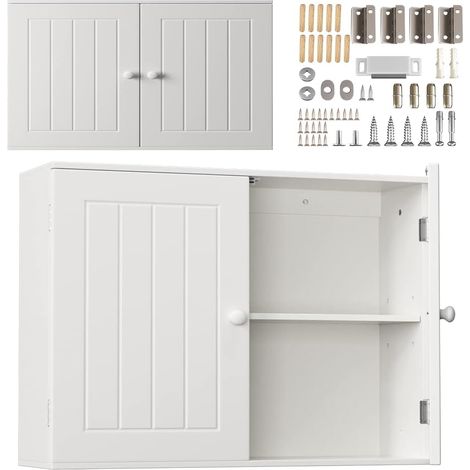 Wand Speicher Schrank, Badezimmer Küche Speicher Schrank Doppeltür (1/5)