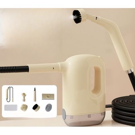 Limpador a vapor portátil de mão, conjunto de 9 peças, aquecimento rápido, ideal para limpeza delicada da casa e do carro. (1/5)