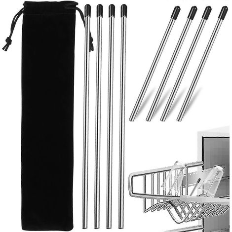 Lot de 8 supports de bouteilles en acier inoxydable pour lave-vaisselle, compatibles avec les bouteilles de soda